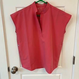 Figs XS Rafaela Scrub Top - Desert Rose